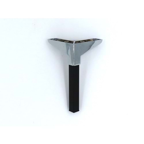 VB 363-631 Mis Lüks Kare 18 cm Krom-Alt Siyah