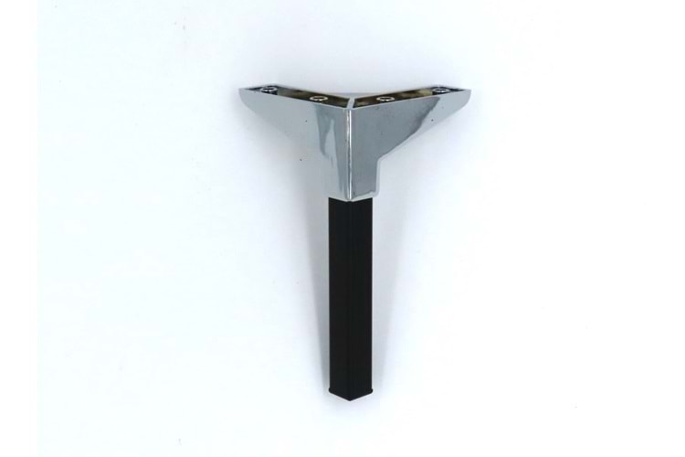 VB 363-631 Mis Lüks Kare 18 cm Krom-Alt Siyah