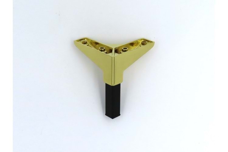 VB 360-522 Mis Lüks Kare 12 cm Pirinç K.Alt Siyah